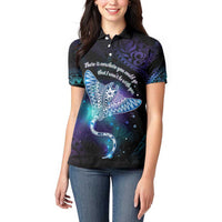 Polynesian Tala Manta Ray Women Polo Shirt Nowhere You Could Go That I Won't Be With You LT7 - Polynesian Pride