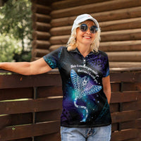 Polynesian Tala Manta Ray Women Polo Shirt Nowhere You Could Go That I Won't Be With You LT7 - Polynesian Pride