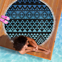 Maori Niho Taniwha Te Wheiao Beach Blanket Moana Blue - Polynesian Pride