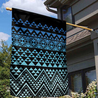 Maori Niho Taniwha Te Wheiao Garden Flag Moana Blue - Polynesian Pride