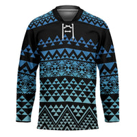 Maori Niho Taniwha Te Wheiao Hockey Jersey Moana Blue LT7 Unisex Blue - Polynesian Pride