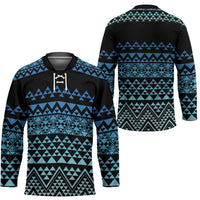 Maori Niho Taniwha Te Wheiao Hockey Jersey Moana Blue LT7 - Polynesian Pride