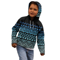 Maori Niho Taniwha Te Wheiao Kid Hoodie Moana Blue LT7 - Polynesian Pride