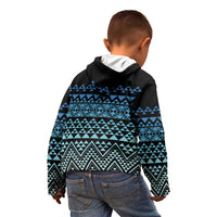 Maori Niho Taniwha Te Wheiao Kid Hoodie Moana Blue LT7 - Polynesian Pride