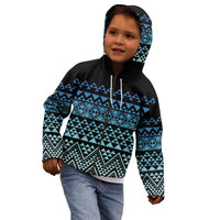 Maori Niho Taniwha Te Wheiao Kid Hoodie Moana Blue LT7 - Polynesian Pride