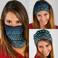 Maori Niho Taniwha Te Wheiao Neck Gaiter Moana Blue - Polynesian Pride
