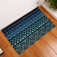 Maori Niho Taniwha Te Wheiao Rubber Doormat Moana Blue - Polynesian Pride