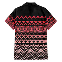 Maori Niho Taniwha Te Wheiao Family Matching Off Shoulder Maxi Dress and Hawaiian Shirt Terracotta LT7 - Polynesian Pride