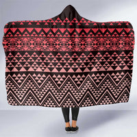 Maori Niho Taniwha Te Wheiao Hooded Blanket Terracotta LT7 One Size Terracotta - Polynesian Pride