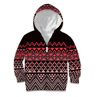 Maori Niho Taniwha Te Wheiao Kid Hoodie Terracotta LT7 Zip Hoodie Terracotta - Polynesian Pride