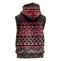 Maori Niho Taniwha Te Wheiao Sleeveless Zip Hoodie Terracotta LT7 - Polynesian Pride
