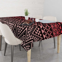 Maori Niho Taniwha Te Wheiao Tablecloth Terracotta LT7 - Polynesian Pride