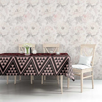 Maori Niho Taniwha Te Wheiao Tablecloth Terracotta LT7 - Polynesian Pride