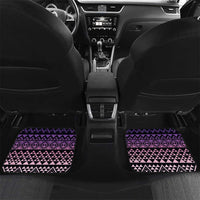 Maori Niho Taniwha Te Wheiao Car Mats Waiporoporo LT7 Set 2pcs - Back Purple - Polynesian Pride