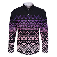 Maori Niho Taniwha Te Wheiao Family Matching Off Shoulder Maxi Dress and Hawaiian Shirt Waiporoporo - Polynesian Pride