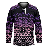 Maori Niho Taniwha Te Wheiao Hockey Jersey Waiporoporo LT7 Unisex Purple - Polynesian Pride