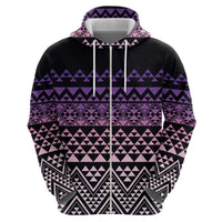 Maori Niho Taniwha Te Wheiao Hoodie Waiporoporo - Polynesian Pride