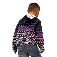 Maori Niho Taniwha Te Wheiao Kid Hoodie Waiporoporo LT7 - Polynesian Pride