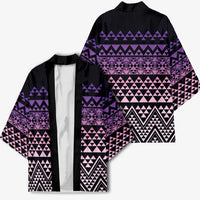 Maori Niho Taniwha Te Wheiao Kimono Waiporoporo - Polynesian Pride