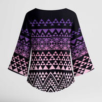 Maori Niho Taniwha Te Wheiao Kimono Sleeve Blouse Waiporoporo LT7 - Polynesian Pride