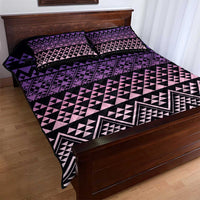 Maori Niho Taniwha Te Wheiao Quilt Bed Set Waiporoporo - Polynesian Pride