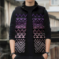 Maori Niho Taniwha Te Wheiao Sleeveless Puffer Jacket Waiporoporo LT7 - Polynesian Pride