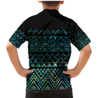 Maori Niho Taniwha Te Wheiao Family Matching Mermaid Dress and Hawaiian Shirt Paua Shell - Polynesian Pride