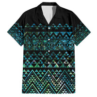 Maori Niho Taniwha Te Wheiao Family Matching Off Shoulder Short Dress and Hawaiian Shirt Paua Shell - Polynesian Pride