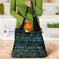 Maori Niho Taniwha Te Wheiao Grocery Bag Paua Shell - Polynesian Pride