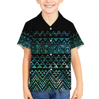 Maori Niho Taniwha Te Wheiao Kid Hawaiian Shirt Paua Shell LT7 Kid Colorful - Polynesian Pride