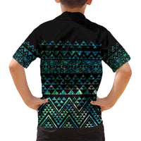 Maori Niho Taniwha Te Wheiao Kid Hawaiian Shirt Paua Shell LT7 - Polynesian Pride
