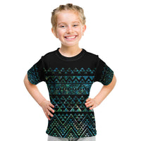 Maori Niho Taniwha Te Wheiao Kid T Shirt Paua Shell LT7 Colorful - Polynesian Pride