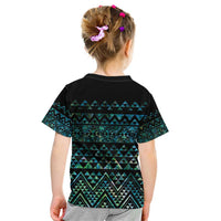 Maori Niho Taniwha Te Wheiao Kid T Shirt Paua Shell LT7 - Polynesian Pride