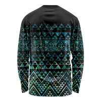 Maori Niho Taniwha Te Wheiao Long Sleeve Shirt Paua Shell - Polynesian Pride