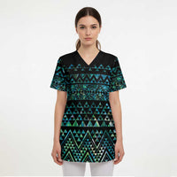 Maori Niho Taniwha Te Wheiao Scrub Top Paua Shell LT7 - Polynesian Pride
