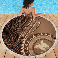 Papua New Guinea Oro Tapa Motif Beach Blanket Classic LT7 - Polynesian Pride