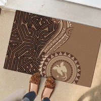Papua New Guinea Oro Tapa Motif Rubber Doormat Classic LT7 - Polynesian Pride