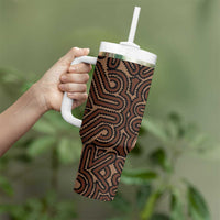 Papua New Guinea Oro Tapa Motif Tumbler With Handle Classic LT7 - Polynesian Pride