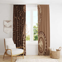 Papua New Guinea Oro Tapa Motif Window Curtain Classic LT7 - Polynesian Pride