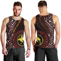Papua New Guinea Oro Tapa Motif Men Tank Top Special LT7 - Polynesian Pride