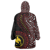 Papua New Guinea Oro Tapa Motif Wearable Blanket Hoodie Special LT7 - Polynesian Pride