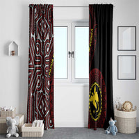 Papua New Guinea Oro Tapa Motif Window Curtain Special LT7 - Polynesian Pride