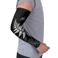 New Zealand Lawn Bowls Personalized Arm Sleeves Wrap-Around Silver Fern - Polynesian Pride