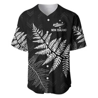 New Zealand Lawn Bowls Personalized Baseball Jersey Wrap-Around Silver Fern LT7 Black - Polynesian Pride
