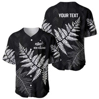New Zealand Lawn Bowls Personalized Baseball Jersey Wrap-Around Silver Fern LT7 - Polynesian Pride