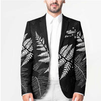 New Zealand Lawn Bowls Personalized Blazer Wrap-Around Silver Fern - Polynesian Pride