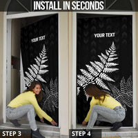 New Zealand Lawn Bowls Personalized Door Cover Wrap-Around Silver Fern - Polynesian Pride