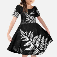 New Zealand Lawn Bowls Personalized Family Matching Long Sleeve Bodycon Dress and Hawaiian Shirt Wrap-Around Silver Fern - Polynesian Pride