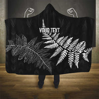 New Zealand Lawn Bowls Personalized Hooded Blanket Wrap-Around Silver Fern - Polynesian Pride