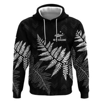 New Zealand Lawn Bowls Personalized Hoodie Wrap-Around Silver Fern - Polynesian Pride